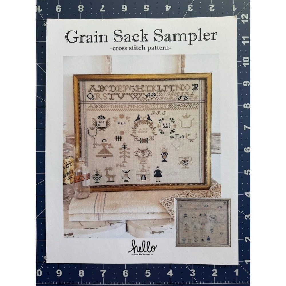 Grain Sack Sampler Cross Stitch Pattern By Hello From Liz Mathews